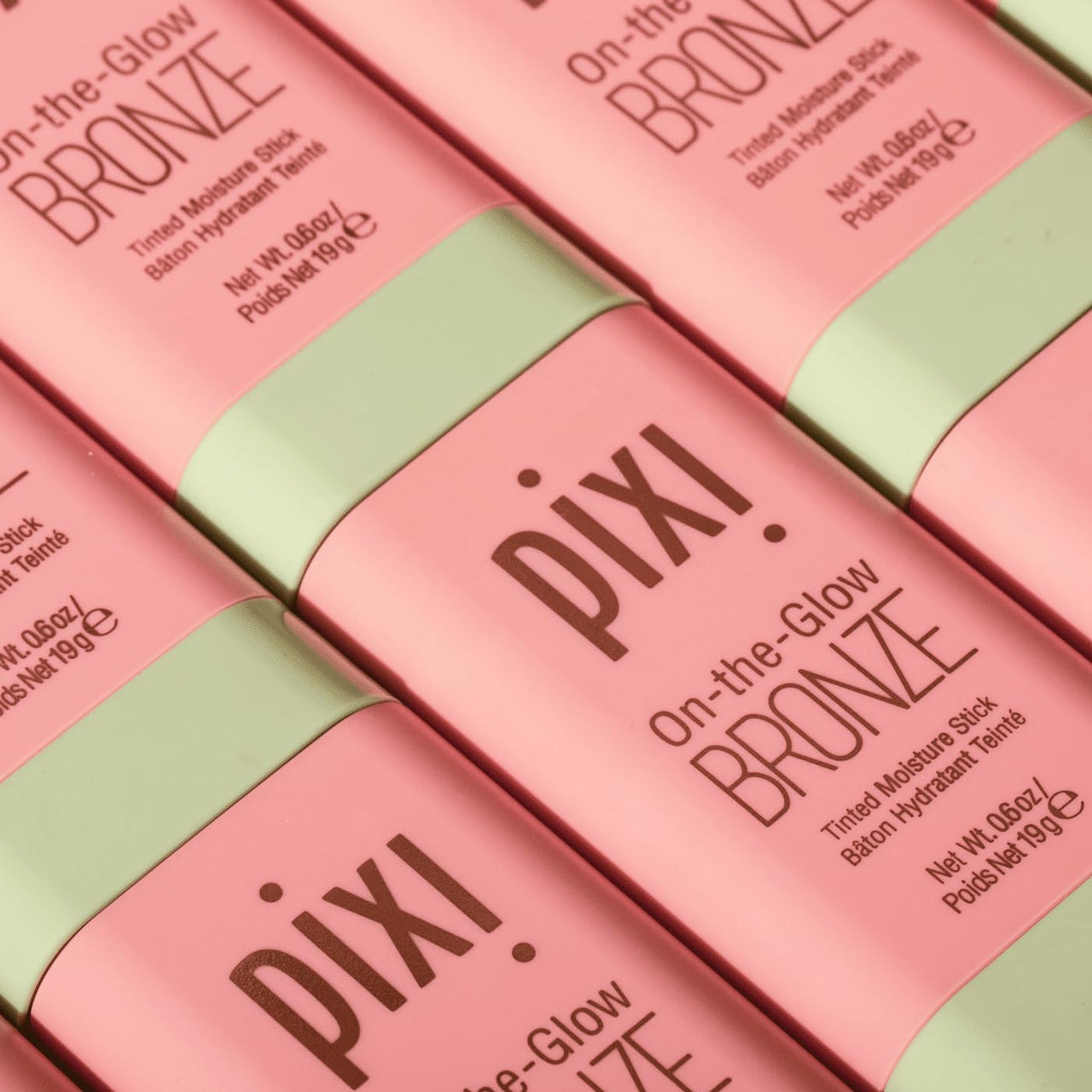 Pixi On-the-Glow Bronze - WarmGlow, Hydrating Tinted Moisture Bronzer Stick with Ginseng, Aloe Vera & Fruit Extracts, For Cheeks & Lips, 19g / 0.6oz, Paraben-Free