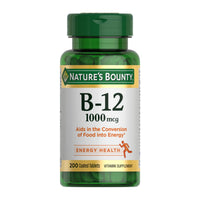 Thumbnail for Nature's Bounty Vitamin B12 1000 mcg Supplements, Supports Energy Metabolism, 200 Ct