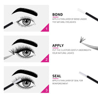 Thumbnail for FADLASH Lash Bond and Seal 10ml Individual Lashes Glue and Seal Super Strong Hold DIY Lash Extension Kit Hold 48-72 Hours Waterproof Cluster Lash Glue Eyelash Extension Kit