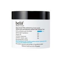 Thumbnail for belif Aqua Bomb PHA Exfoliating Toner Pads: 2% PHA, Centella, HA Exfoliation & Hydration Toner Pads, Lightweight, Good for Dryness, Uneven Texture, Pores, Dullness, Oiliness, Korean Skin Care