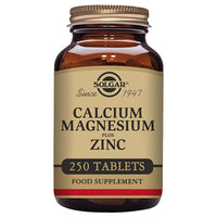Thumbnail for Solgar Calcium Magnesium Plus Zinc, 250 Tablets - Promotes Healthy Bones and Teeth - Supports Nerve & Muscle Function - Non GMO, Vegan, Gluten Free, Dairy Free, Kosher, Halal - 83 Servings