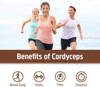 Thumbnail for OM MUSHROOM SUPERFOOD Cordyceps Mushroom Capsules Superfood Supplement, 90 Count, 30 Days, Organic Energy Supplement for Stamina and Endurance