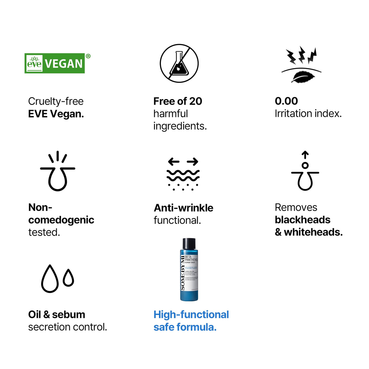 SOME BY MI Beta-Panthenol Repair Toner - 5.07Oz, 150ml - Daily Soothing Korean Toner for Face with Skin Moisturizing Effect - Rebuilding Skin Barrier with Panthenol for Milk Skin - Korean Skin Care