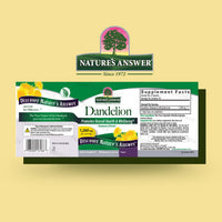 Thumbnail for Nature's Answer Dandelion Root | Supports Healthy Liver Function | Promotes Detoxification & Waste Elimination | Gluten-Free Kosher Certified & No Preservatives | Vegetarian Capsules 90ct.