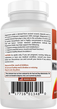 Thumbnail for Best Naturals Magnesium oxide 500 mg 180 tablets