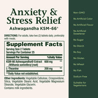 Thumbnail for Nature's Bounty Stress Relief Ashwagandha KSM 66 Tablets, Mood Support, 50 Count