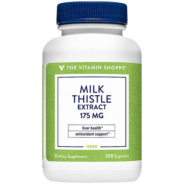 The Vitamin Shoppe Milk Thistle 175 MG - Liver Health Support, Detoxification & Antioxidant Protection (300 Capsules)
