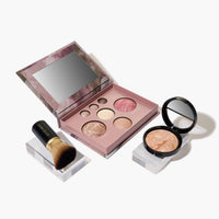 Thumbnail for LAURA GELLER NEW YORK Baked Starter Kit: Baked Balance-n-Brighten Powder Foundation, Fair and Best of the Best Palette Blush Bronzer Highlighter Eyeshadow and Retractable Kabuki Brush