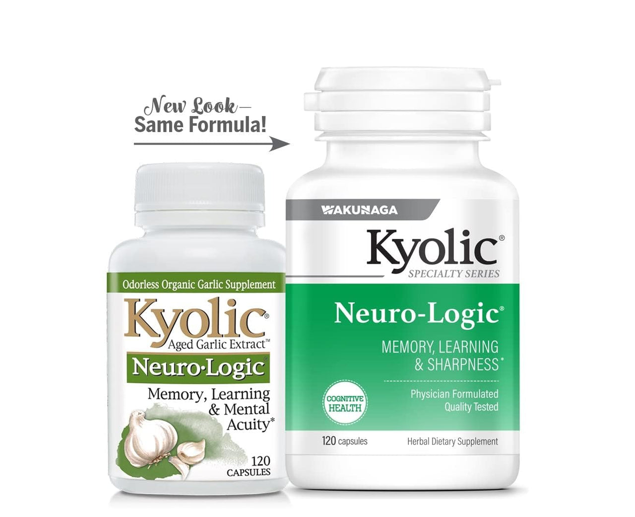 Kyolic Specialty Series Neuro-Logic, for Memory, Learning & Sharpness *, 120 Capsules