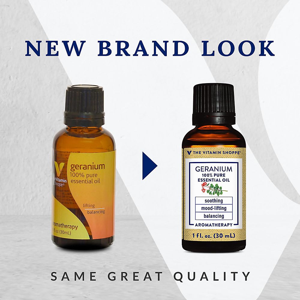 Geranium - 100% Pure Essential Oil - Soothing, Mood-Lifting, & Balancing Aromatherapy (1 fl. oz.)