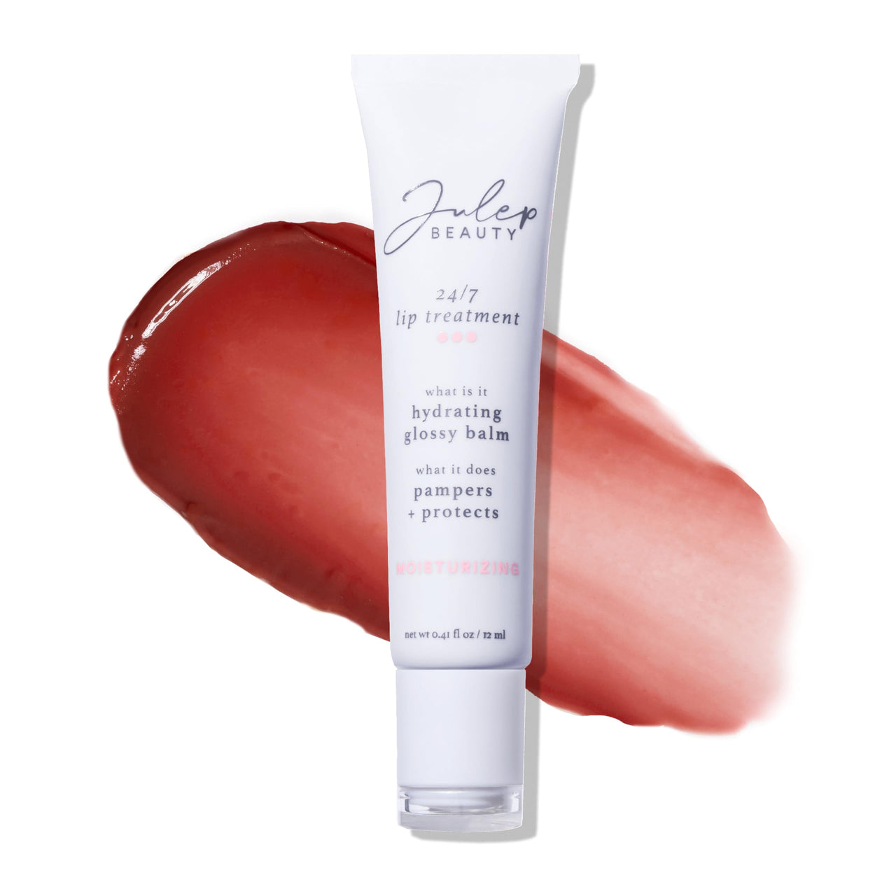 Julep 24/7 Lip Treatment – Hydrating & Glossy Lip Balm and Lip Sleeping Mask with Shea Butter – Moisturize, Protect & Soothe – Vegan & Cruelty-Free - It's a Vibe (Sheer Red)