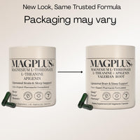 Thumbnail for MAGPLUS+ Magnesium L-Threonate w Apigenin & L Theanine | 7-Ingredient Sleep Blend | Brain, Memory, & Sleep Support | Liposomal Magnesium Threonate Supplement (60 Capsules)