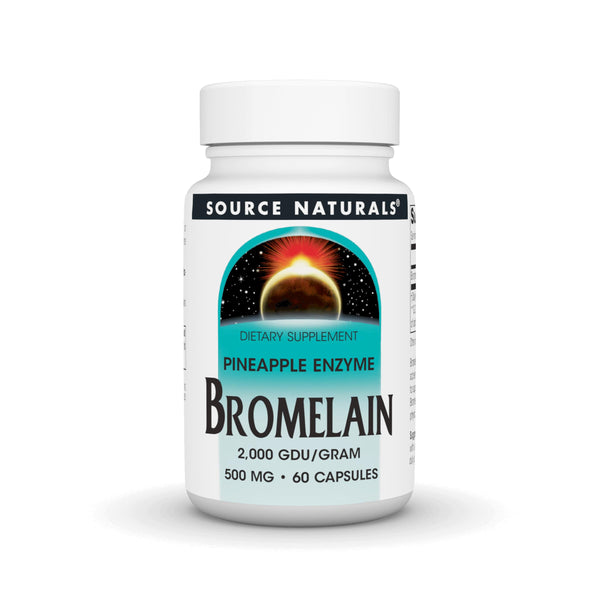 Source Naturals Pineapple Enzyme Bromelain, 2000 GDU/GRAM - 500 mg, 60 Capsules