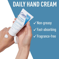 Thumbnail for CeraVe Therapeutic Hand Cream for Dry Cracked Hands With Hyaluronic Acid and Niacinamide, Fragrance Free 3 Ounce