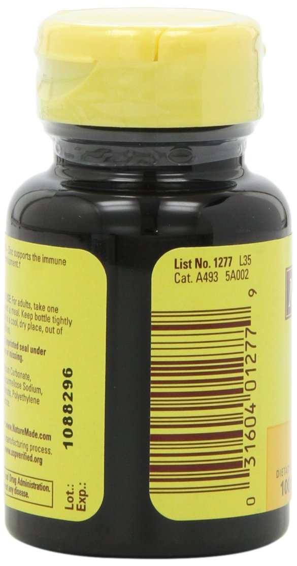 Nature Made Zinc 30mg, 100 Tablets (Pack of 6)