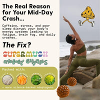Thumbnail for SuperMush Energy Mushroom Gummies - Organic Lions Mane Supplement with Cordyceps, Rhodiola, L-Theanine, Maca - Vegan & Sugar-Free - Energy, Focus, Stamina, Stress Reduction - 60 Gummies (30 Servings)
