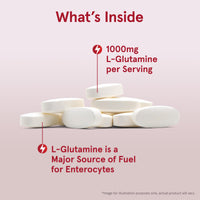 Thumbnail for Jarrow Formulas L-Glutamine 1000 mg, Dietary Supplement for Muscle Tissue, Multifunctional Amino Acid, Immune Support , 100 Easy-Solv Tablets, 50-100 Day Supply