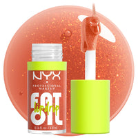 Thumbnail for NYX PROFESSIONAL MAKEUP Fat Oil Lip Drip, Moisturizing Lip Oil Gloss, Vegan Tinted Formula, Up to 12 HR Hydration - Follow Back (Shimmering Warm Nude)