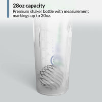 Thumbnail for BioTrust BlenderBottle Classic Shaker Bottle, 28-Ounce with loop, Clear/Green