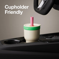 Thumbnail for CHAKO LAB Insulated Water Bottle | Dual-layer tumbler with Glass Liner and Stainless Steel Liner | BPA-Free Leak Proof Thermos | 20oz Bottle with Two Straw | White and Green
