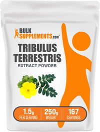 Thumbnail for BulkSupplements.com Tribulus Terrestris Extract Powder - Tribulus Terrestris Supplements, Herbal Supplement - Gluten Free, 1.5g per Serving, 250g (8.8 oz) (Pack of 1)