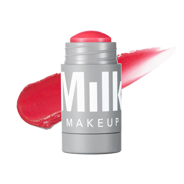 Milk Makeup Lip + Cheek Stick – Buildable Cream Blush + Lip Color w/Hydrating Mango Butter + Avocado Oil for a Natural Flush – Long-Lasting, Multiuse, Vegan Formula – Flip (True Red), 0.21 oz