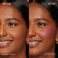 Thumbnail for NYX PROFESSIONAL MAKEUP Buttermelt Powder Blush, Fade and Transfer-Resistant Blush, Up to 12HR Make Up Wear, Vegan Formula - Butta With Time