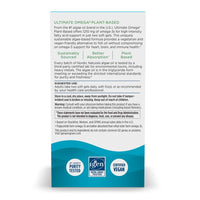 Thumbnail for Nordic Naturals Plant Based Ultimate Omega, Lemon Flavor - 60 Vegetarian Soft Gels - 1210 mg Omega-3 - Vegan EPA and DHA - Supplement Made from Algae - Brain & Heart Support - Non-GMO - 30 Servings