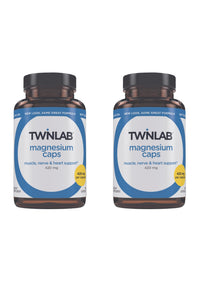 Thumbnail for Twinlab Magnesium Caps - High Absorption Magnesium Supplement to Support Leg Cramps Relief - Magnesium Capsules for Stress Relief, 420 mg, 100 Count 2 Pack