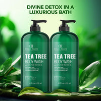 Thumbnail for Botanic Hearth Tea Tree Body Wash 16 fl oz (2 Pack) Natural Antifungal & Odor Control Shower Gel for Acne, Athlete’s Foot, Ringworm, Jock Itch, Healthy Skin, Sulfate & Paraben Free, for Men & Women