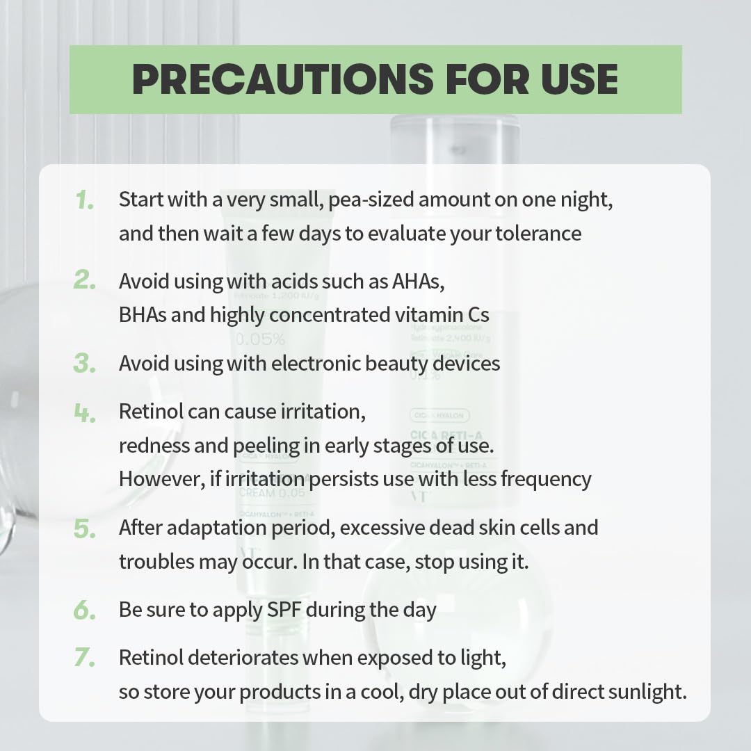 VT COSMETICS Cica Reti-A Retinol Essence 0.1 Skin Balancing Essence For Sensitive Skin 1.01 fl oz