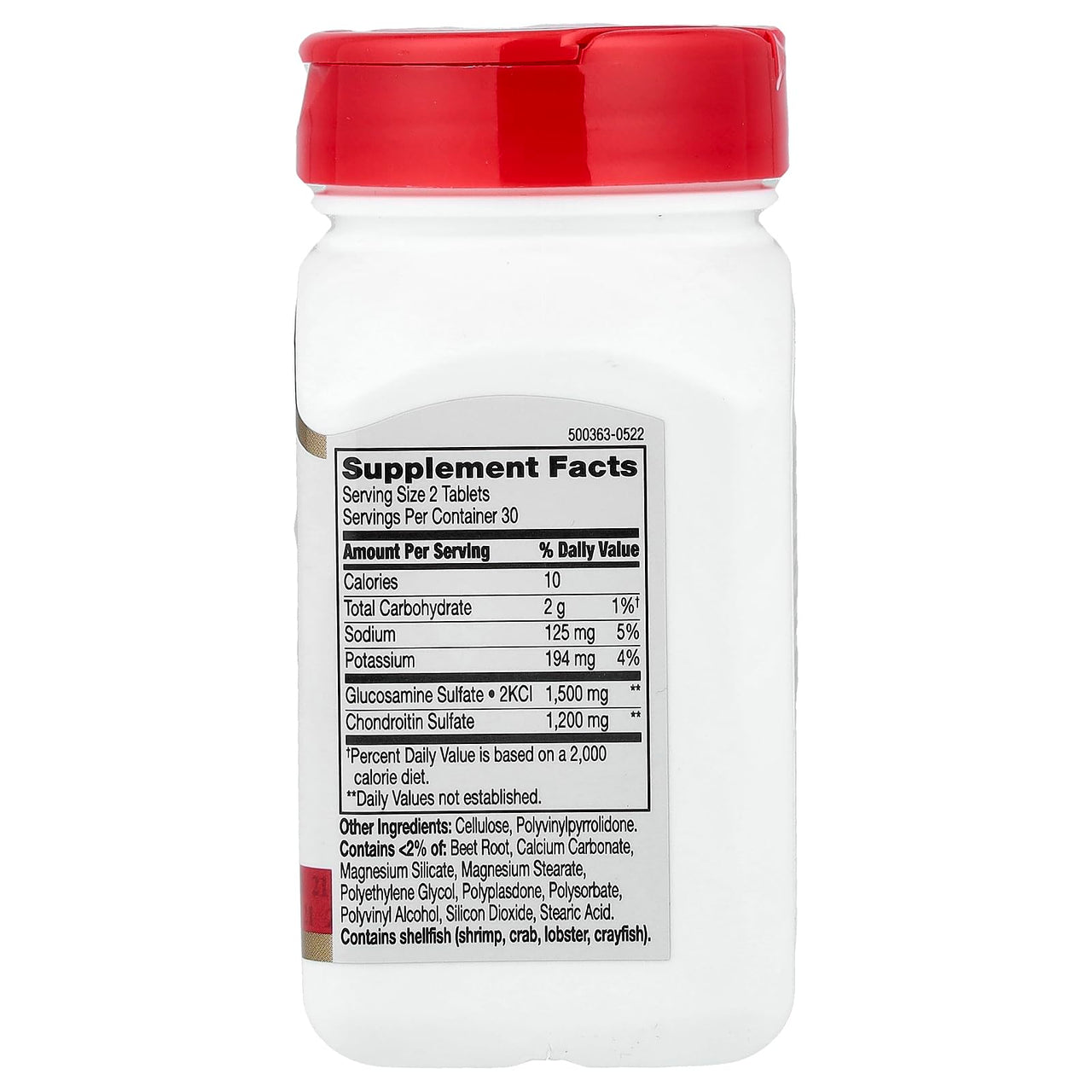 21st Century Glucosamine Chondroitin 750/600mg - Triple Strength, Tablets, 60 Count