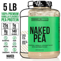 Thumbnail for NAKED Vanilla Pea Protein Isolate 5LB Bulk + Pure Micronized Creatine Monohydrate 1,000g (200 Servings) – Plant-Based; Vegan; Non-GMO; Gluten Free; Soy Free