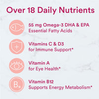 Thumbnail for SmartyPants Teen Girl Multivitamin Gummies: Omega 3 Fish Oil (EPA/DHA), Vitamin C, D3, B12, Vitamin A, K & Zinc, Gluten Free, Includes Biotin to Support Hair, Skin & Nails, 120 Count (30 Day Supply)