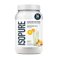 Thumbnail for Isopure Clear Whey Isolate Protein Powder, Lactose Free, Gluten Free, Naturally Flavored, Pineapple Orange Banana, 20g Protein Per Serving, 1.9 Lb, 36 Servings (Packaging May Vary)