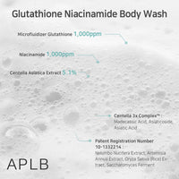 Thumbnail for APLB Glutathione Niacinamide Body Wash | LIPO GLUTA NIAC CEN™ 5.3% 10.14 FL.OZ/Korean Skincare, Gentle Ingredients for The Safety of Your Skin, Long Lasting deep Moisture for Soft Skin