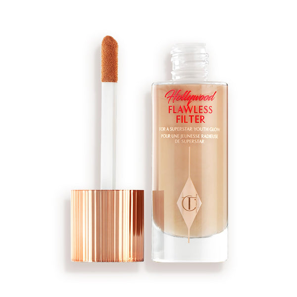 Charlotte Tilbury Hollywood Flawless Filter - Multi-Use Makeup Primer, Complexion Booster & Illuminating Liquid Highlighter with Sheer Coverage - Smooths & Blurs Skin - 4 Medium