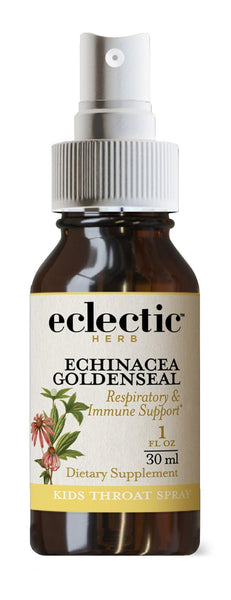 Eclectic Herb - Kids Echinacea Goldenseal Throat Spray (Orange Flavor) | Respiratory & Immune Support | Alcohol-Free, Non-GMO, Gluten-Free (1 fl oz | 30 ml)
