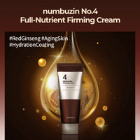Thumbnail for numbuzin No.4 Cream | Full-Nutrient Firming Cream | Skin Elasticity, Wrinkle Care, Anti-aging, Deeply Nourishing, Hydration | Red Ginseng, Panthenol, Niacinamide, Bifida | 2.02 fl. oz.