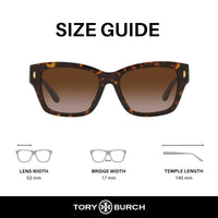 Thumbnail for Tory Burch Sunglasses TY 7167 U 172813 Dark Tortoise