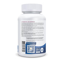 Thumbnail for Nordic Naturals Vitamin D3 + K2 Gummies, Pomegranate - 60 Gummies - 1000 IU Vitamin D3 + 45 mcg K2 - Great Taste - Bone Health, Promotes Healthy Muscle Function - Non-GMO - 60 Servings