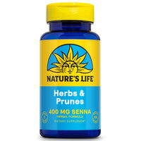 Thumbnail for Nature's Life Herbs & Prunes - Herbal Supplements w/ 400mg Senna Leaves - Daily Wellness Support w/Prune, Cascara Sagrada, Organic Flax Seed Meal - Vegan, Lab Verified, 60-Day Guarantee, 100 Servings