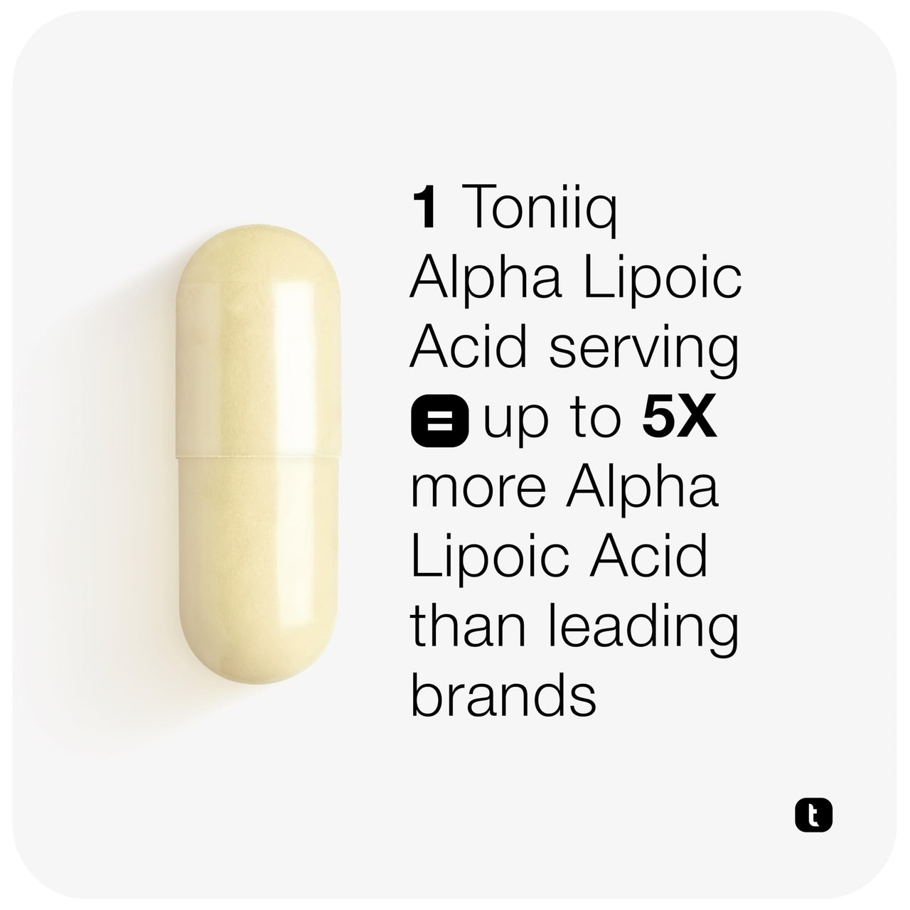 Toniiq 1000mg Ultra High Strength Alpha Lipoic Acid Capsules - Highly Purified 99%+ USP Standard - 120 Capsules ALA Supplement
