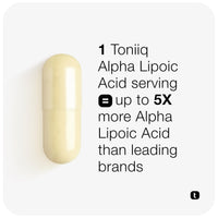 Thumbnail for Toniiq 1000mg Ultra High Strength Alpha Lipoic Acid Capsules - Highly Purified 99%+ USP Standard - 120 Capsules ALA Supplement