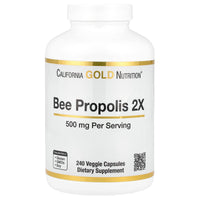 Thumbnail for California Gold Nutrition Bee Propolis 2X Potency, Concentrated Extract 500 mg, Equivalent to 1000 mg of Natural Propolis, Support Immune Health & Vitality*, 240 Veggie Capsules