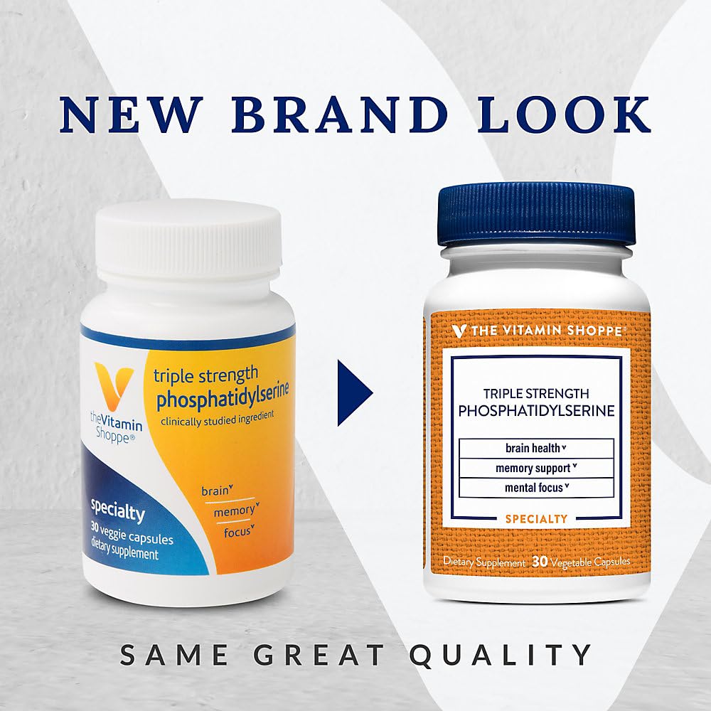 The Vitamin Shoppe Triple Strength Phosphatidylserine for Brain, Memory (30 Vegetable Capsules)