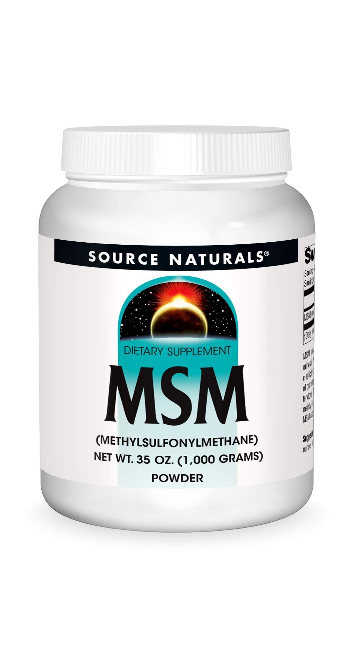 Source Naturals MSM (Methylsulfonylmethane) Net WT. 35 Ounce (1,000 Grams) - Powder
