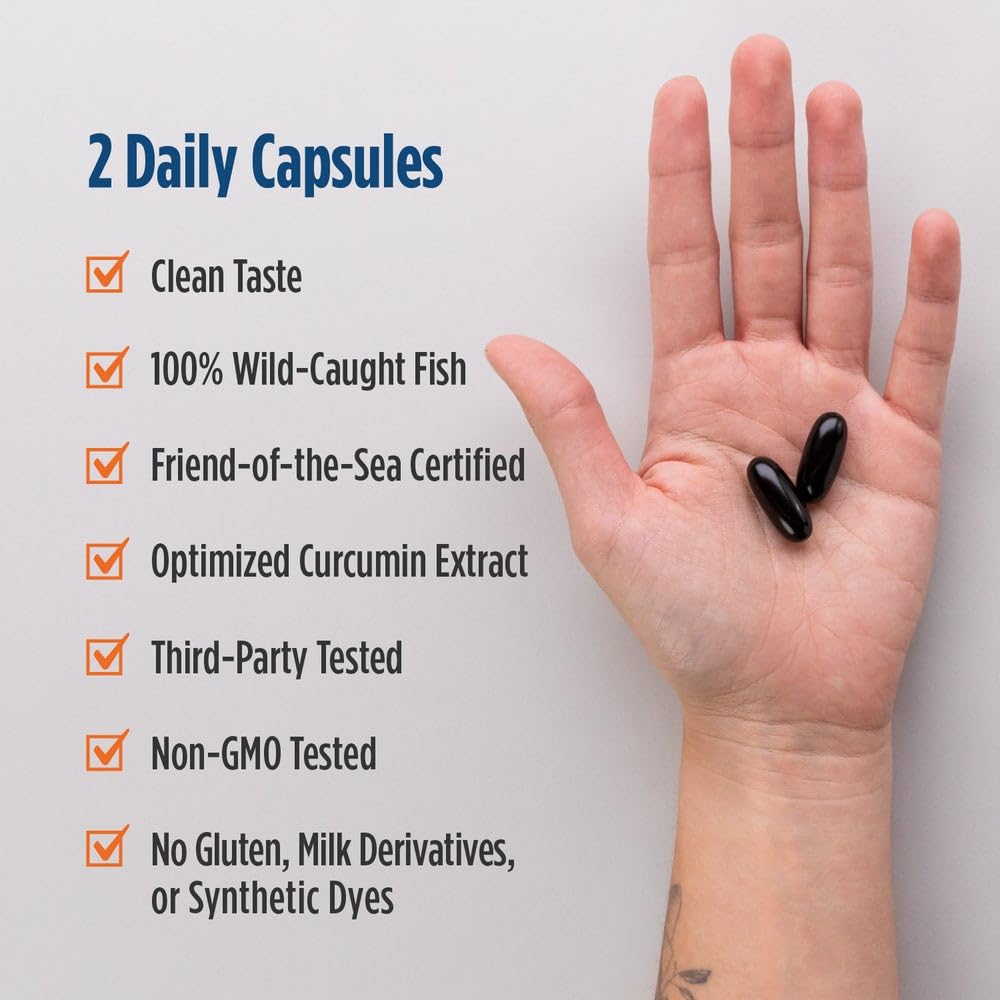 Nordic Naturals Memory Support with Curcumin - 60 Soft Gels - 1000 mg Omega-3 + 400 mg Optimized Curcumin - Memory, Cognition - Contains Phosphatidylcholine & Huperzine A - Non-GMO - 30 Servings