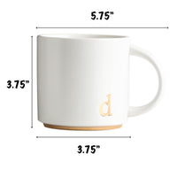 Thumbnail for COLLECTIVE HOME - Monogram Ceramic Mugs, 15 oz Golden Initial Coffee Cups, Elegant Alphabet Tea Mugs, Elegant Personalized Mug with Gift Box, Luxurious Cups for Office and Home (d)