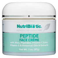 Thumbnail for NutriBiotic – Peptide Face Creme with GSE, 2 Oz | Ultra-Hydrating | Collagen Synthesis Support | with Botanical Extracts & Oils & Vitamin E | Natural Fragrance & Paraben Free